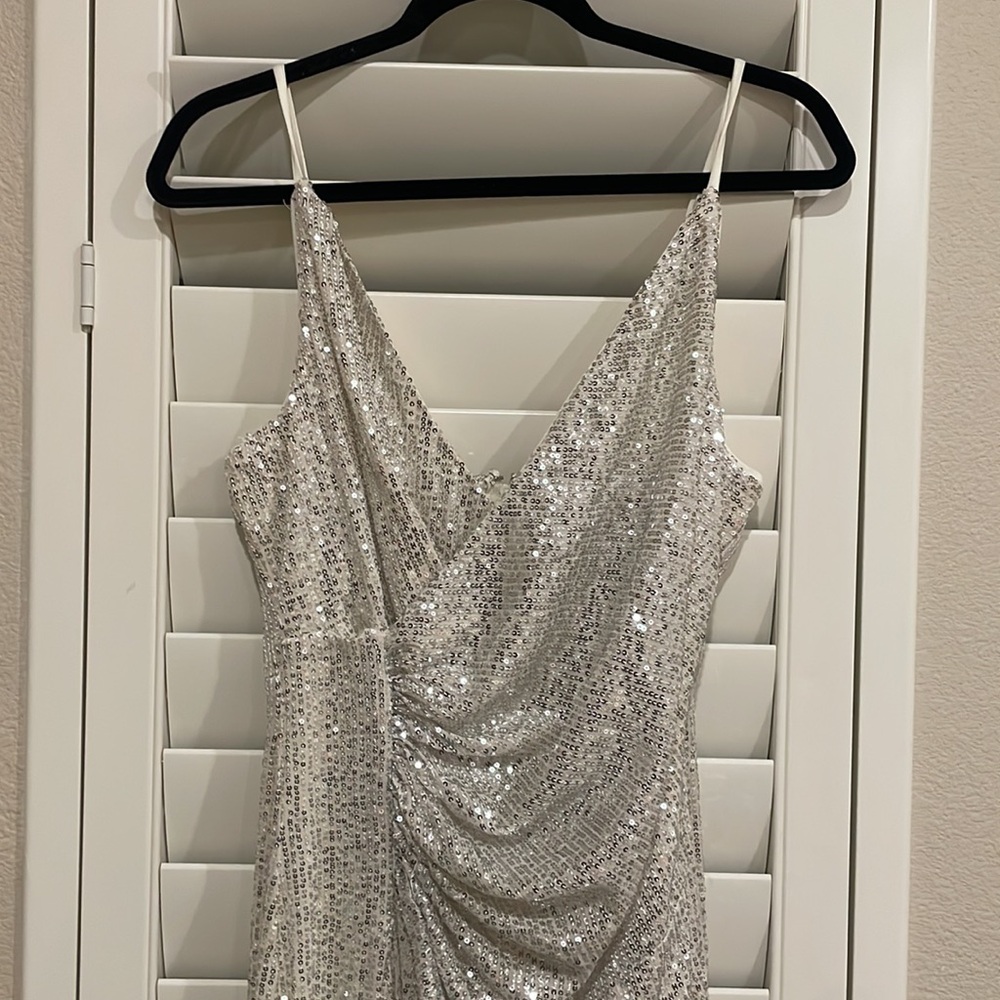 Baltic Born Sequined Silver Dress XL